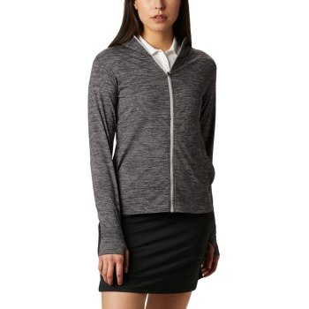 Columbia Ženske Majice S Kapuljačom - Omni-Wick Sky Full Zip Long Sleeve Crne | UNZV-95304